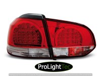 FEUX ARRIERE LED TAIL LIGHTS RED WHITE fits VW GOLF 6 10.08-12 (la paire) [eclcdt_tec_LDVWB5]