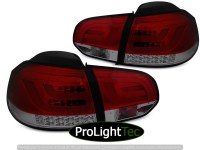 FEUX ARRIERE LED BAR TAIL LIGHTS RED SMOKE fits VW GOLF 6 10.08-12 (la paire) [eclcdt_tec_LDVWM9]