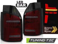 FEUX ARRIERE LED BAR TAIL LIGHTS RED SMOKE SEQ fits VW T5 10-15 (la paire) [eclcdt_tec_LDVWO7]