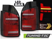 FEUX ARRIERE LED BAR TAIL LIGHTS RED WHITE SEQ fits VW T6.1 20- OEM BULB (la paire) [eclcdt_tec_LDVWP6]