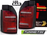 FEUX ARRIERE LED BAR TAIL LIGHTS RED WHITE SEQ fits VW T6 15-19 OEM BULB (la paire) [eclcdt_tec_LDVWR1]