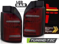 FEUX ARRIERE LED BAR TAIL LIGHTS RED SMOKE SEQ fits VW T6 15-19 OEM BULB (la paire) [eclcdt_tec_LDVWR2]