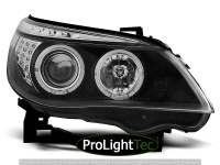PHARES HEADLIGHTS ANGEL EYES BLACK LED INDICATOR fits BMW E60/E61 03-07 (la paire) [eclcdt_tec_LPBM94]