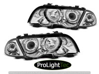 PHARES HEADLIGHTS ANGEL EYES LED CHROME fits BMW E46 05.98-08.01 S/T (la paire) [eclcdt_tec_LPBMG0]