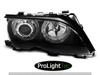 PHARES HEADLIGHTS ANGEL EYES LED BLACK fits BMW E46 09.01-03.05 (la paire) [eclcdt_tec_LPBMG3]
