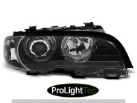 PHARES HEADLIGHTS ANGEL EYES LED BLACK fits BMW E46 04.99-03.03 COUPE CABRIO (la paire) [eclcdt_tec_LPBMG5]