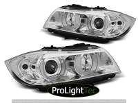PHARES HEADLIGHTS U-LED LIGHT 3D CHROME fits BMW E90/E91 03.05-08.08 (la paire) [eclcdt_tec_LPBMI3]