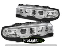 PHARES HEADLIGHTS ANGEL EYES LED 3D CHROME fits BMW E38 94-01 (la paire) [eclcdt_tec_LPBML5]
