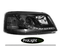 PHARES HEADLIGHTS DAYLIGHT BLACK fits VW T5 04.03-08.09 (la paire) [eclcdt_tec_LPVW38]