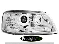 PHARES HEADLIGHTS DAYLIGHT CHROME fits VW T5 04.03-08.09 (la paire) [eclcdt_tec_LPVWA7]