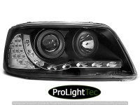PHARES HEADLIGHTS DAYLIGHT BLACK fits VW T5 04.03-08.09 (la paire) [eclcdt_tec_LPVWA8]