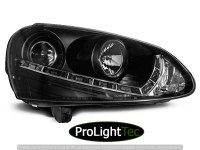PHARES HEADLIGHTS DAYLIGHT BLACK fits VW GOLF 5 03-08 (la paire) [eclcdt_tec_LPVWD3]