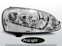 PHARES XENON HEADLIGHTS DAYLIGHT CHROME fits VW GOLF 5 03-08 (la paire) [eclcdt_tec_LPVWD4]