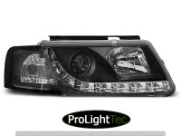 PHARES HEADLIGHTS TRUE DRL BLACK fits VW PASSAT B5 3B 11.96-08.00 (la paire) [eclcdt_tec_LPVWD7]