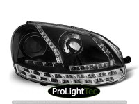 PHARES HEADLIGHTS DAYLIGHT BLACK fits VW GOLF 5 03-08 (la paire) [eclcdt_tec_LPVWF9]