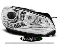 PHARES HEADLIGHTS TRUE DRL CHROME fits VW GOLF 6 10.08-12 (la paire) [eclcdt_tec_LPVWG2]