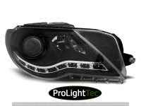 PHARES HEADLIGHTS DAYLIGHT BLACK fits VW PASSAT CC 08-12 (la paire) [eclcdt_tec_LPVWJ5]