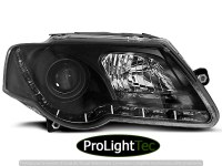 PHARES HEADLIGHTS TRUE DRL BLACK fits VW PASSAT B6 3C 03.05-10 (la paire) [eclcdt_tec_LPVWJ7]