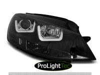 PHARES HEADLIGHTS U-LED LIGHT BLACK fits VW GOLF 7 11.12-17 (la paire) [eclcdt_tec_LPVWK6]