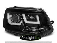 PHARES HEADLIGHTS U-LED LIGHT BLACK fits VW T5 2010-2015 (la paire) [eclcdt_tec_LPVWL2]