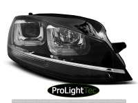 PHARES HEADLIGHTS U-LED LIGHT BLACK WITH CHROME LINE fits VW GOLF 7 11.12-17 (la paire) [eclcdt_tec_LPVWM1]