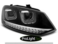 PHARES HEADLIGHTS U-LED LIGHT BLACK fits VW POLO 6R 09-03.14 (la paire) [eclcdt_tec_LPVWN0]