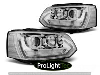 PHARES HEADLIGHTS TUBE LIGHT T6 LOOK CHROME fits VW T5 2010-2015 (la paire) [eclcdt_tec_LPVWT1]