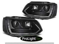 PHARES HEADLIGHTS TUBE LIGHT T6 LOOK BLACK fits VW T5 2010-2015 (la paire) [eclcdt_tec_LPVWT2]
