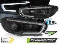 PHARES HEADLIGHTS TUBE SEQ LED BLACK fits VW SCIROCCO 14-17 (la paire) [eclcdt_tec_LPVWU7]
