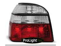 FEUX ARRIERE TAIL LIGHTS RED WHITE fits VW GOLF 3 09.91-08.97 RED WHITE (la paire) [eclcdt_tec_LTVW97]