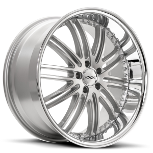 Jante alu XXX  23 Argent usiné avec lèvre en acier inoxydable [8.5x20] ET35 5x120