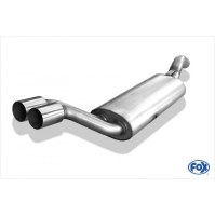 Silencieux arrière inox 2x76mm type 10 pour AUDI 80/90 TYPE 81