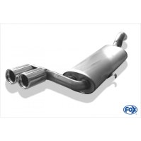 Silencieux arrière inox 2x76mm type 13 pour AUDI 80/90 TYPE 81