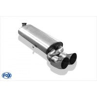 Silencieux arrière inox 2x76mm type 18 pour AUDI 80/90 TYPE 81