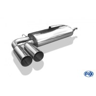 Silencieux arrière inox 2x76mm type 10 pour AUDI 80/90 QUATTRO TYPE 89/B3