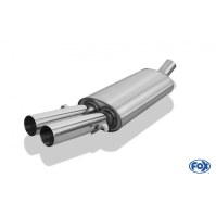 Silencieux arrière inox 2x63mm type 10 pour AUDI 80/90 TYPE 89/B3