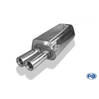 Silencieux arrière inox 2x76mm type 13 pour AUDI 80 TYPE B4