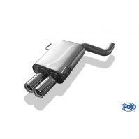 Silencieux arrière inox 2x76mm type 13 pour AUDI 80 QUATTRO TYPE B4