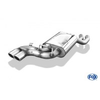 Silencieux arrière inox 2x70mm type 16 pour AUDI V8 TYPE D11