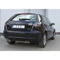 Silencieux arrière duplex inox 2x76mm type 13 pour AUDI A3 SPORTBACK TYPE 8P