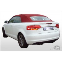 Silencieux arrière inox 2x76mm type 17 pour AUDI A3 CABRIOLET TYPE 8P