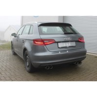 Silencieux arrière duplex inox 2x80mm type 25 pour AUDI A3 SPORTBACK TYPE 8V