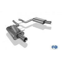 Silencieux arrière duplex inox 1x90mm type 24 pour AUDI A4 QUATTRO TYPE B7