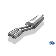Silencieux arrière inox 2x76mm type 13 pour AUDI A6 TYPE 4B (avec découpe)