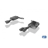 Silencieux arrière duplex inox 2x76mm type 17 pour AUDI A6 TYPE 4F