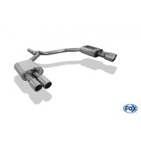 Silencieux arrière duplex inox 2x90mm type 16 pour AUDI A6 TYPE 4G