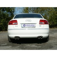 Silencieux arrière duplex inox 2x80mm type 17 pour AUDI A8 TYPE 4E