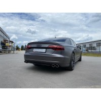 Silencieux arrière duplex inox 2x106x71mm type 38 pour AUDI S8 TYPE 4H