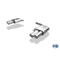 Silencieux arrière duplex inox 2x90mm type 17 pour AUDI S5 CABRIOLET TYPE B8/8T