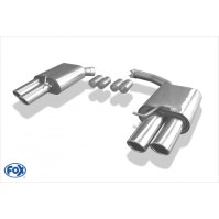 Silencieux arrière duplex inox 2x88x74mm type 32 pour AUDI S5 CABRIOLET TYPE B8/8T